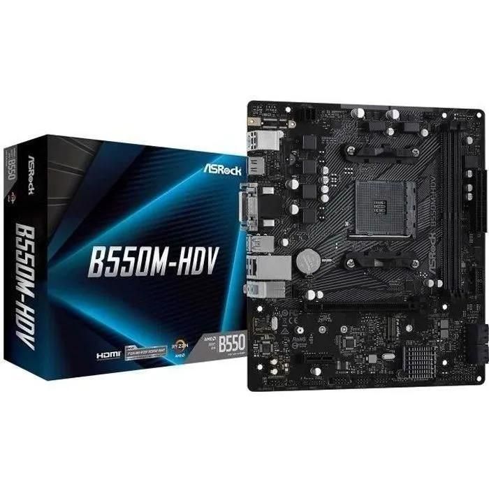 ASRock B550M-HDV - Micro ATX Motherboard with AMD B550 Chipset