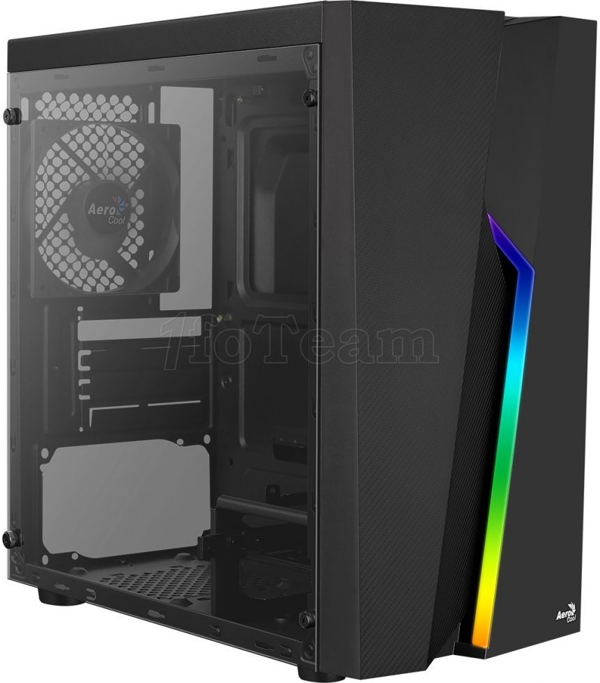 Boîtier PC AeroCool Bolt Mini BG RGB micro ATX tour mini avec panneau en verre noir