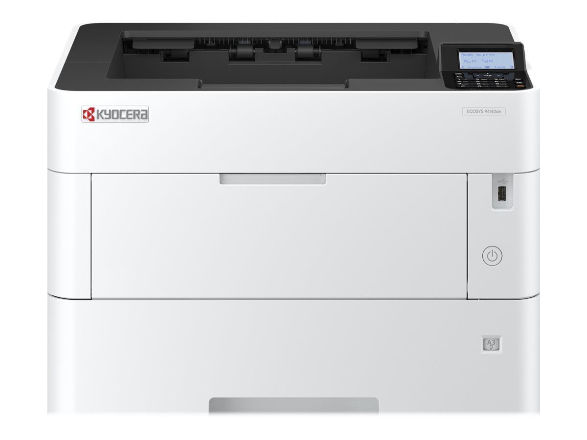 Kyocera ECOSYS P4140dn - A3 Laser Printer - Black & White - Duplex - 1200 x 1200 dpi - 40 ppm - 600-Sheet Paper Capacity - USB 2.0, Gigabit LAN, USB Host