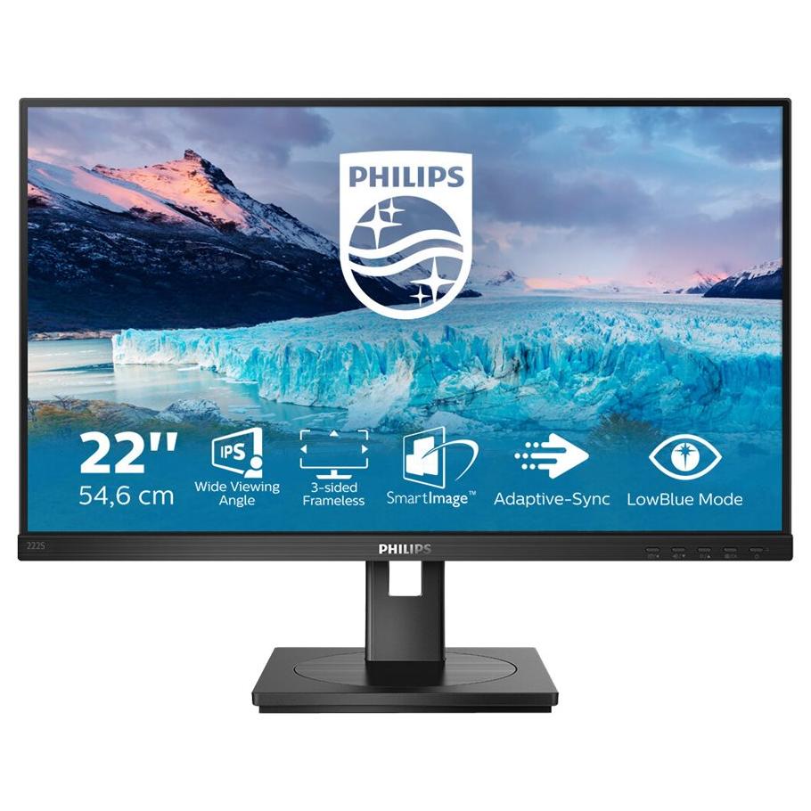 Philips S-line 222S1AE - 22" LED Monitor - Full HD 1080p @ 75Hz - IPS - Black Textured