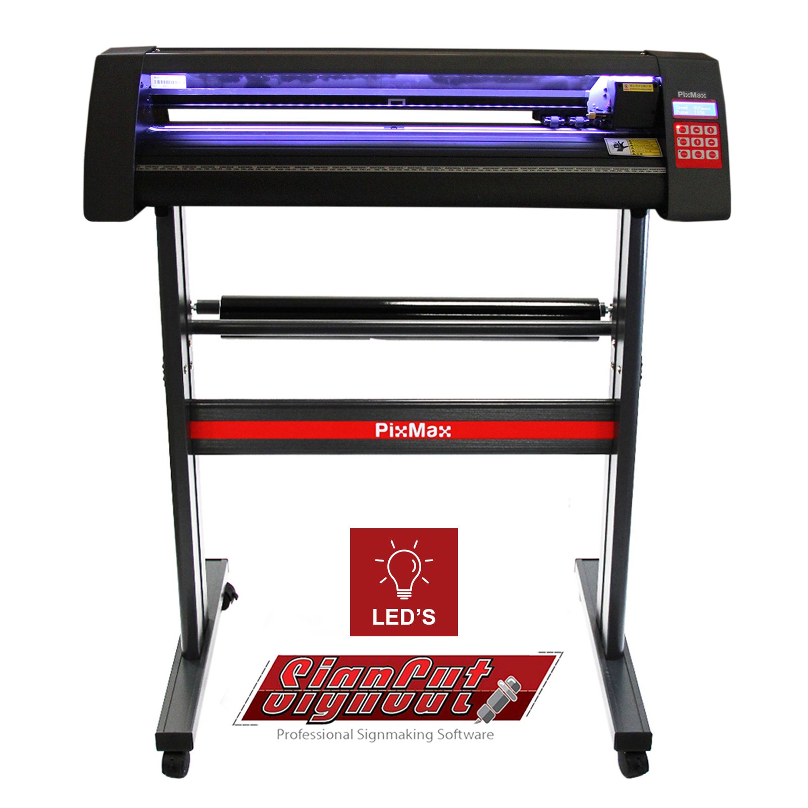 Plotter de corte de vinilo PixMax 720 con guía láser LED Software Signcut Pro