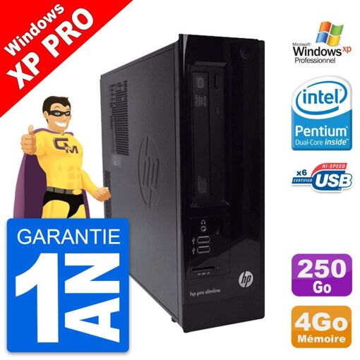 HP Pro 3300 SFF PC - Intel G620, 4GB RAM, 250GB HDD, Windows XP Pro