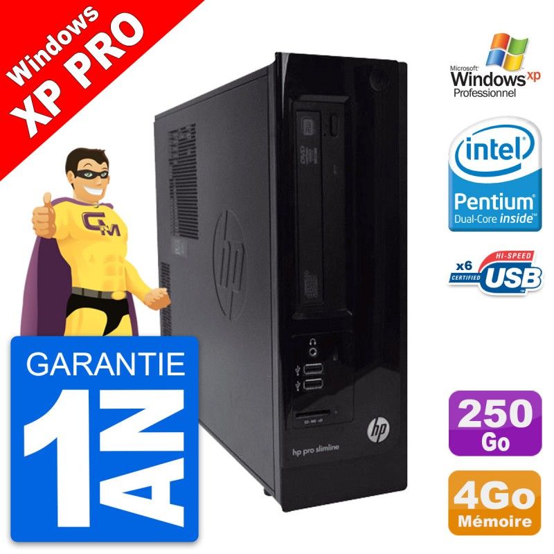 HP Pro 3300 SFF PC - Intel G620, 4GB RAM, 250GB HDD, Windows XP Pro