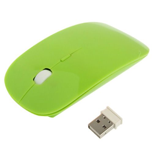 Alsatek Wireless Optical Mouse Ultra-Fine Green