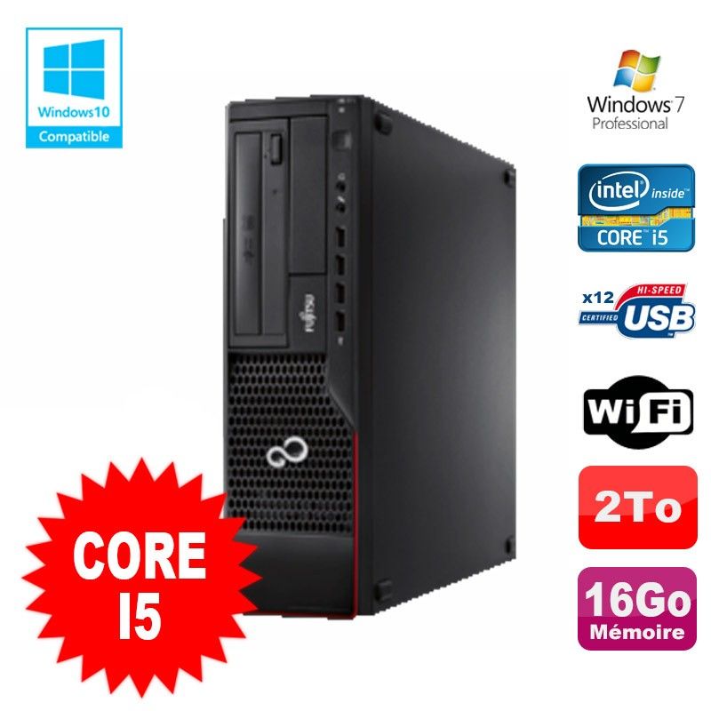Fujitsu Esprimo E910 Desktop - Core i5-2400, 16GB RAM, 2TB HDD, WiFi, Windows 7 Pro