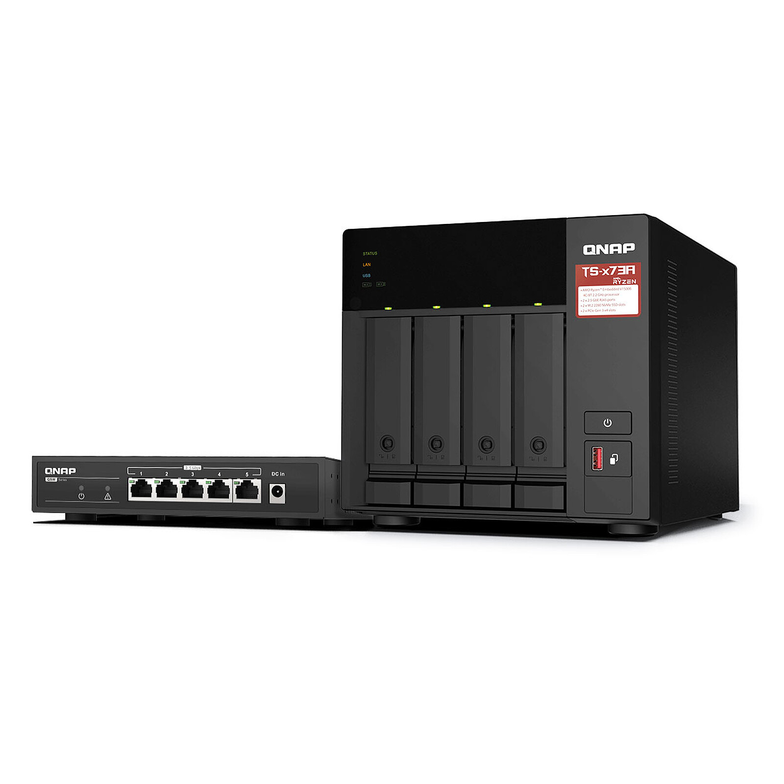 QNAP TS-473A-SW5T + QSW-1105-5T