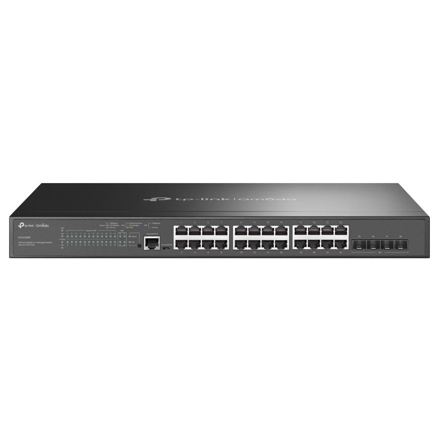 TP-Link Omada SG3428MP 24-Port Gigabit Ethernet Switch, L2+ Managed with PoE