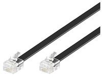 MicroConnect Modular Straight Phone Cable - 2m - Black