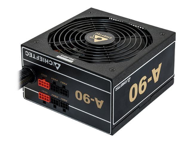 Chieftec A-90 Series GDP-750C - Alimentation PC - ATX12V 2.3 - 80 PLUS Gold - CA 230 V - 750 watt - PFC active - noir