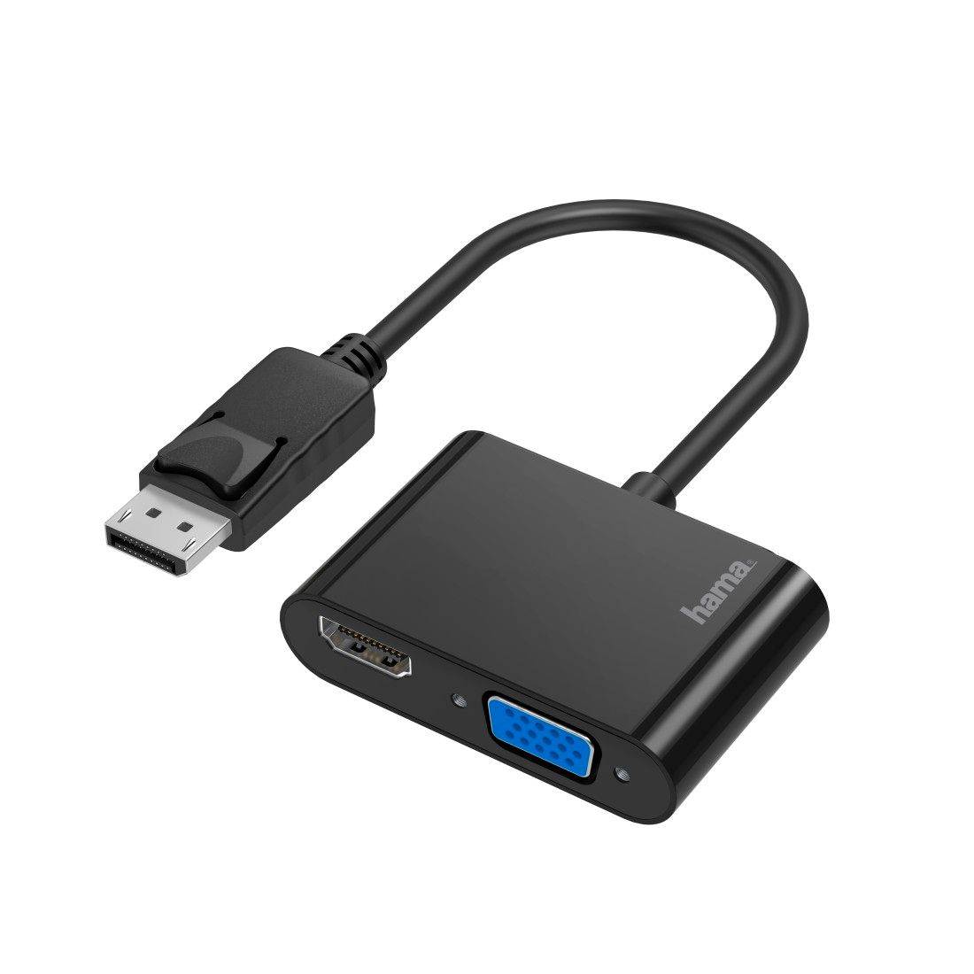 Adaptateur Hama 2 en 1, DisplayPort vers VGA et HDMI?, Ultra-HD 4K
