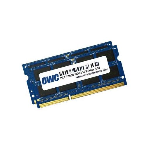 Kit de memoria RAM Other World Computing de 8 GB (2x4 GB), SO DIMM 204 contactos, 1333 MHz/PC3-10600, CL9, 1,5 V, sin búfer, no ECC