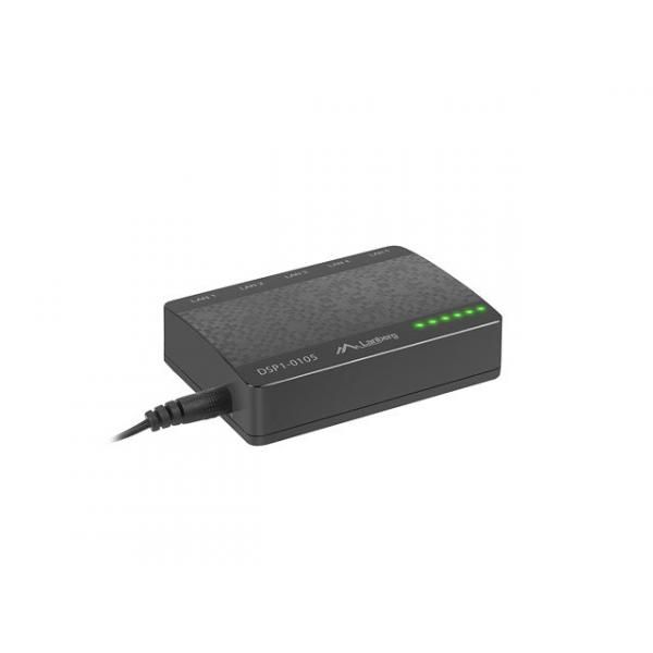 LANBERG Fast Ethernet Switch (10/100 Mbps) - Black