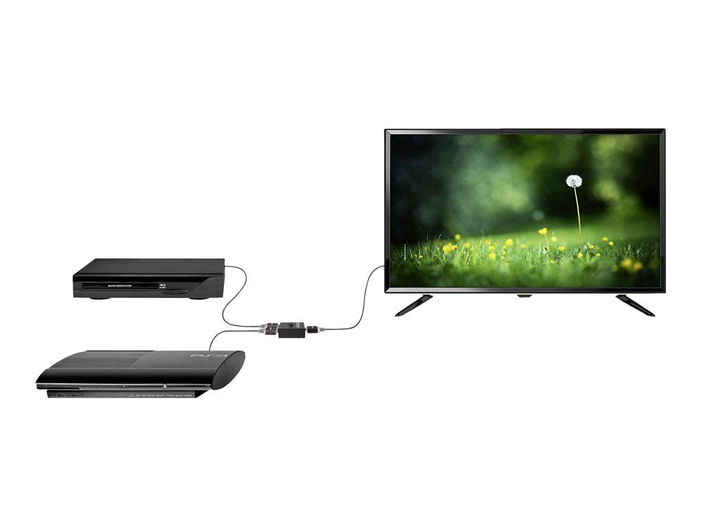 SpeaKa Professional Video/Audio Switch - 2 HDMI - Desk Mount