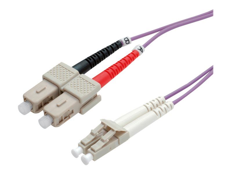 Secomp OM4 Multi-Mode Fiber Optic Cable (LC to SC) - 10m