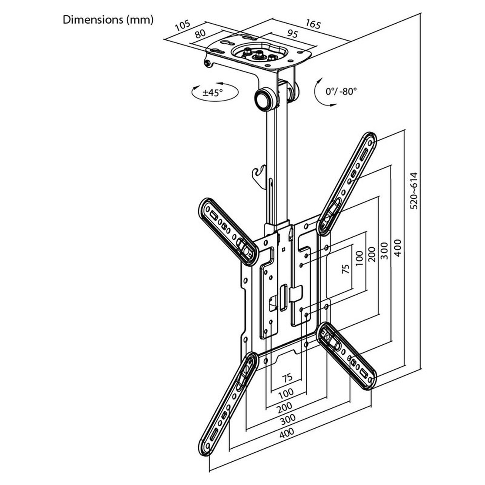 Goobay Ceiling TV Mount for 23-55" Screens