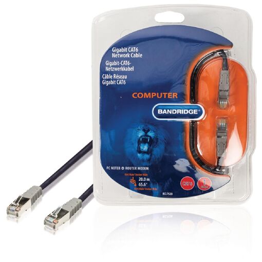 Bandridge Cat6 Network Cable 20m Black