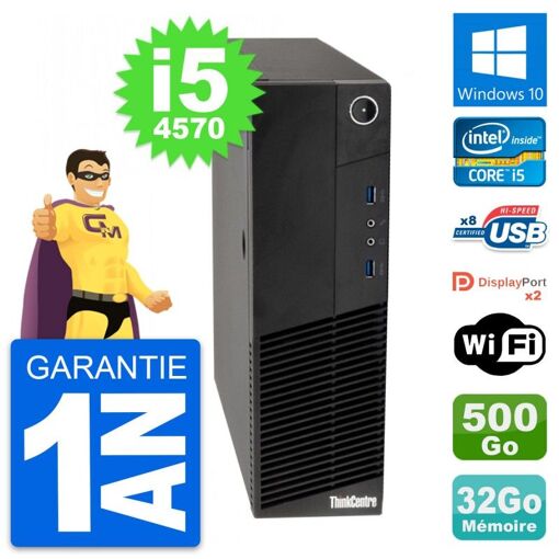 Lenovo ThinkCentre M83 SFF Core i5-4570 32GB RAM 500GB HDD Windows 10 Wifi