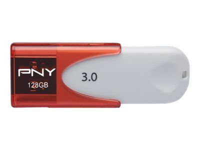 PNY Attaché 4 128GB USB 3.0 Drive - Red White