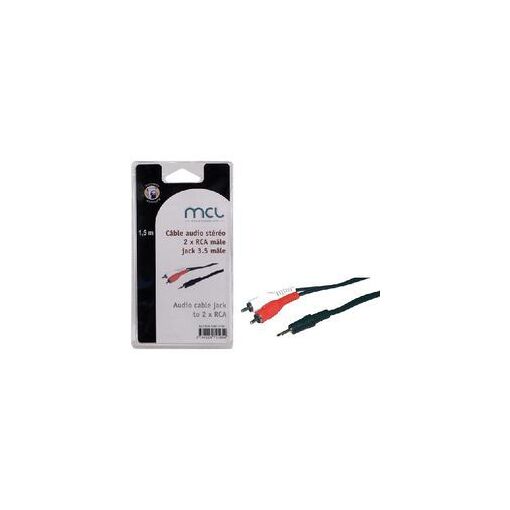MCL Samar Audio Cable - 3.5mm Stereo to RCA (2x Male) - 1.5m