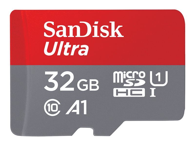 SanDisk Ultra MicroSDHC Card - 32GB (Adapter Included) A1/UHS-I U1/Class 10
