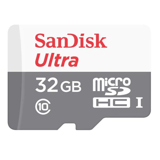 SanDisk Ultra MicroSD Card (with Adapter) - 32GB, Class 10, UHS-I