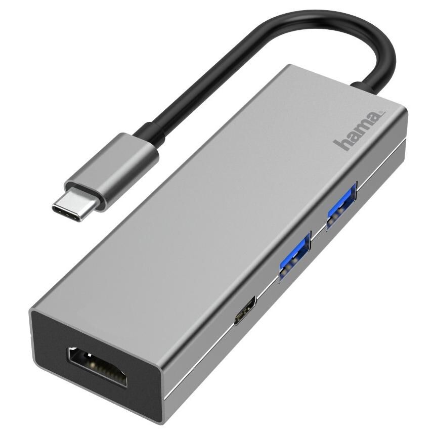 Station d'accueil Hama USB-C - 3.2 Gen 1, 100 W de puissance de livraison, HDMI, ports Type-A et Type-C