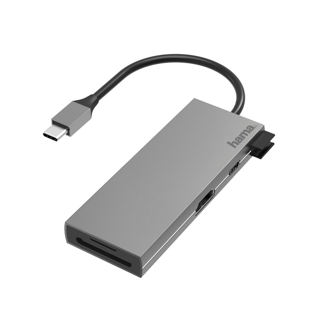 Adaptador multiconector Hama USB-C - 6 puertos (2x USB-A, USB-C, HDMI?, SD, MicroSD)