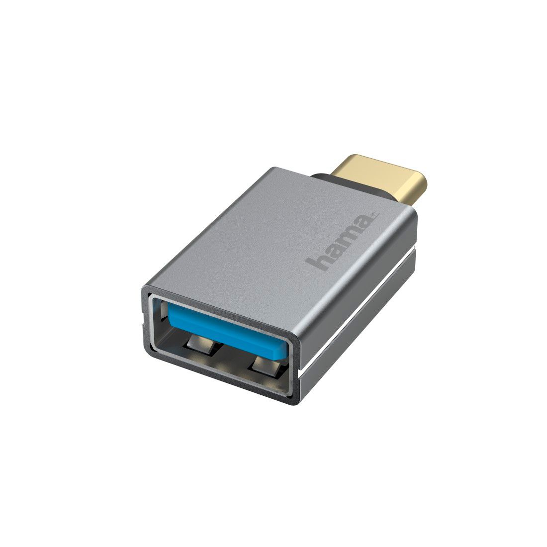 Adaptateur USB-OTG Hama, USB-C vers USB, USB 3.2 Gen1, 5 Gbit/s, Aluminium