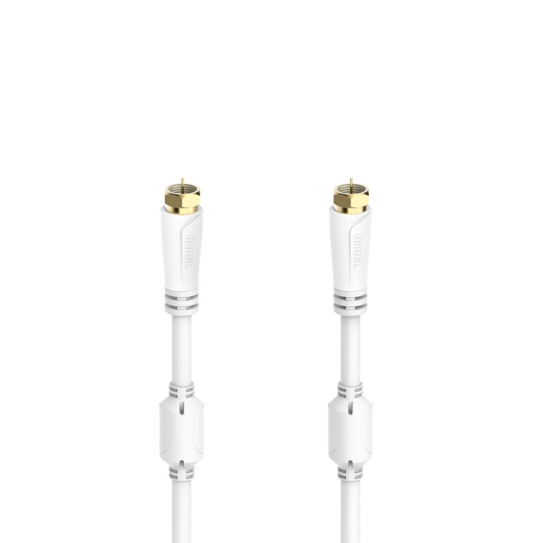 Hama SAT Cable, Male F - Female F, Gold, 7.5m, 100dB