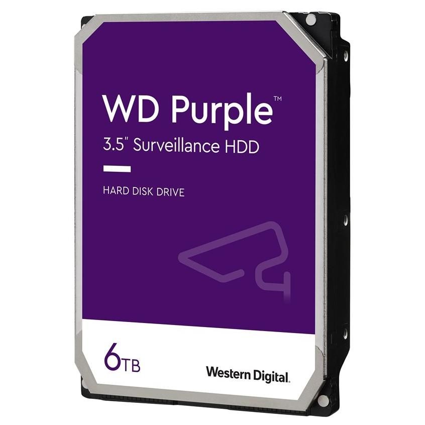 Western Digital Purple 6TB Internal Hard Drive - 3.5" SATA 6Gb/s, 5640 RPM, 128MB Buffer