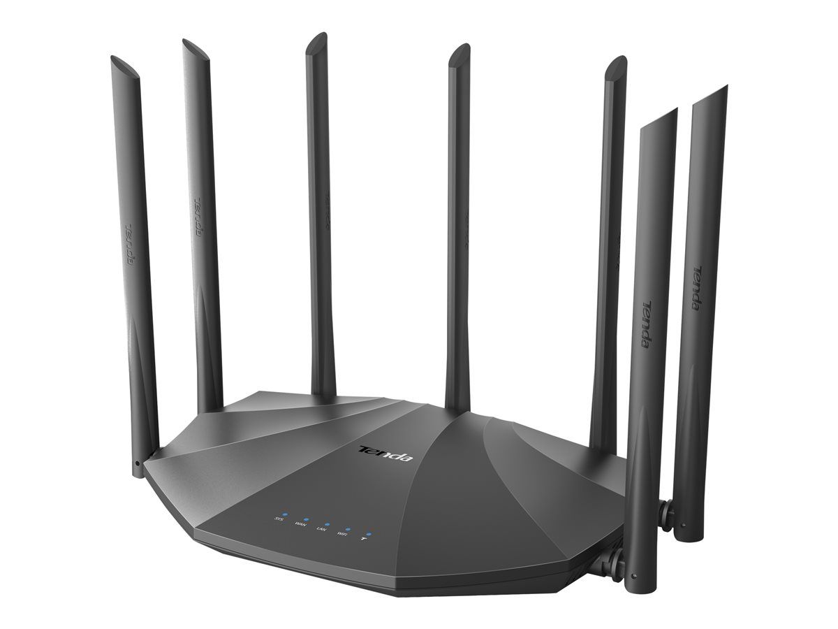 Tenda AC23 WiFi Router - Dual Band AC2100, Gigabit Ports, USB 2.0, MU-MIMO, IPv6, 7*6dBi Antennas