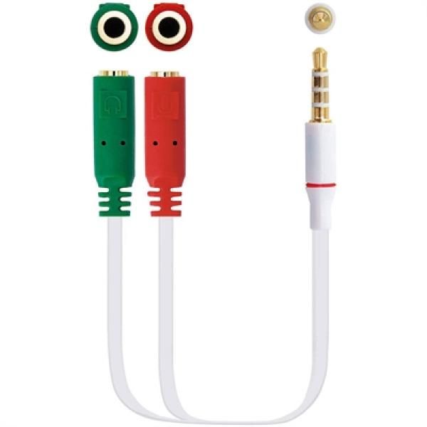Nano Cable 3.5mm Audio Cable, 0.2m, 2 x 3.5mm Male to 3.5mm Female