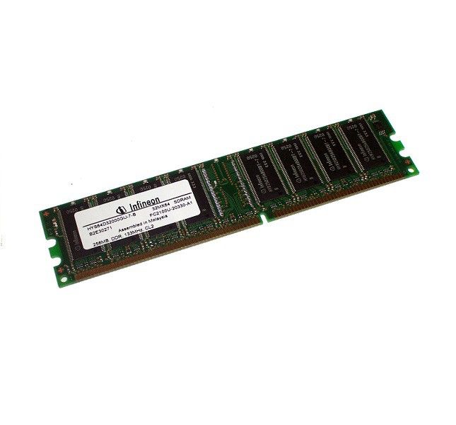 Infineon 256MB DDR PC-2700U 333MHz Memory Barrette