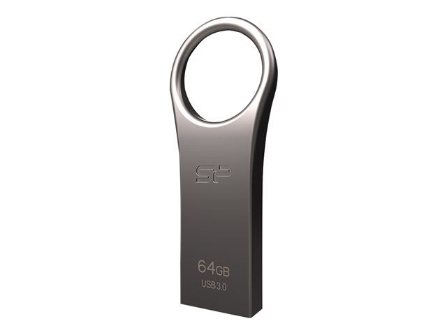Silicon Power Jewel J80 - USB 3.0 Flash Drive - 64GB - Titanium