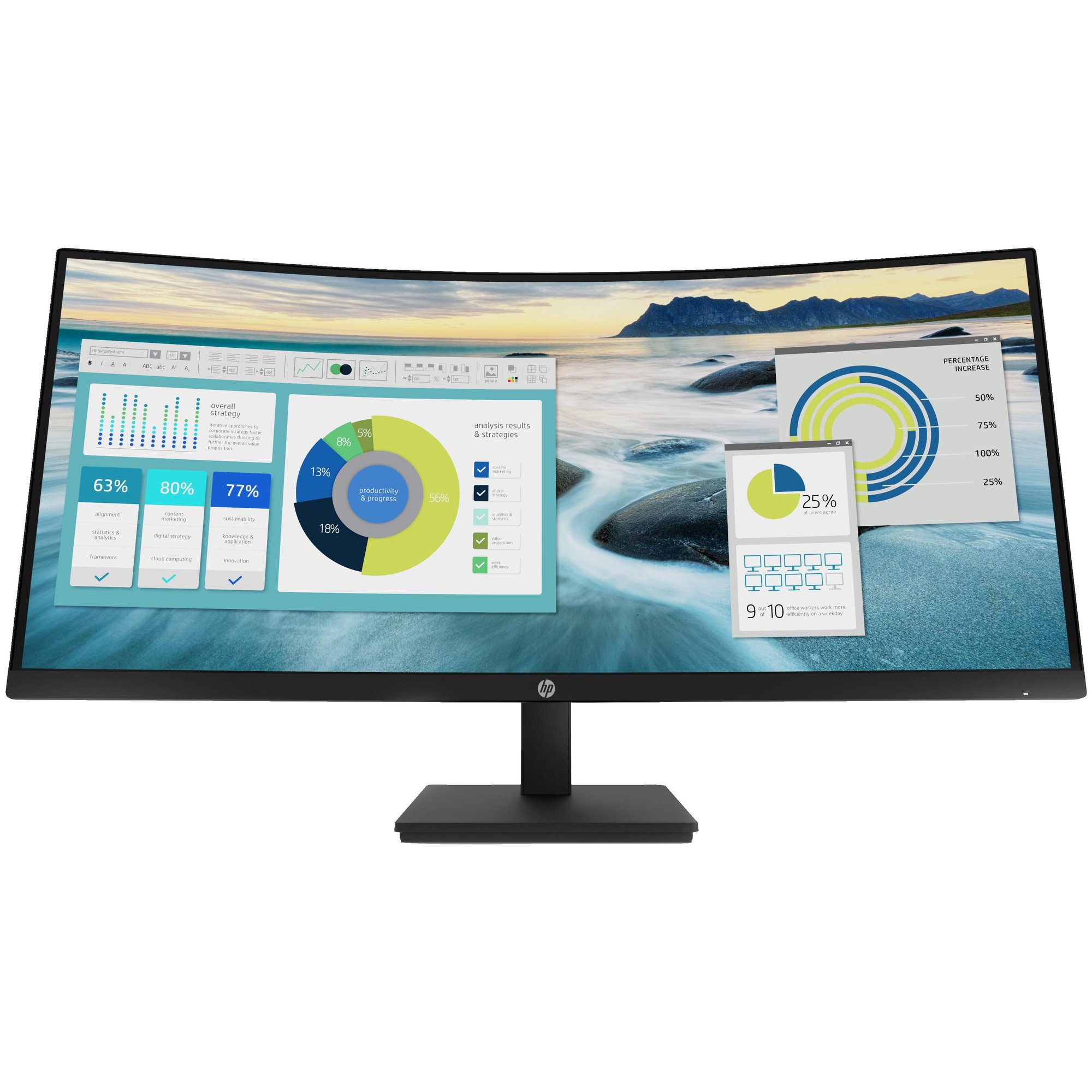 HP Curved Monitor P34hc G4 WQHD USB-C