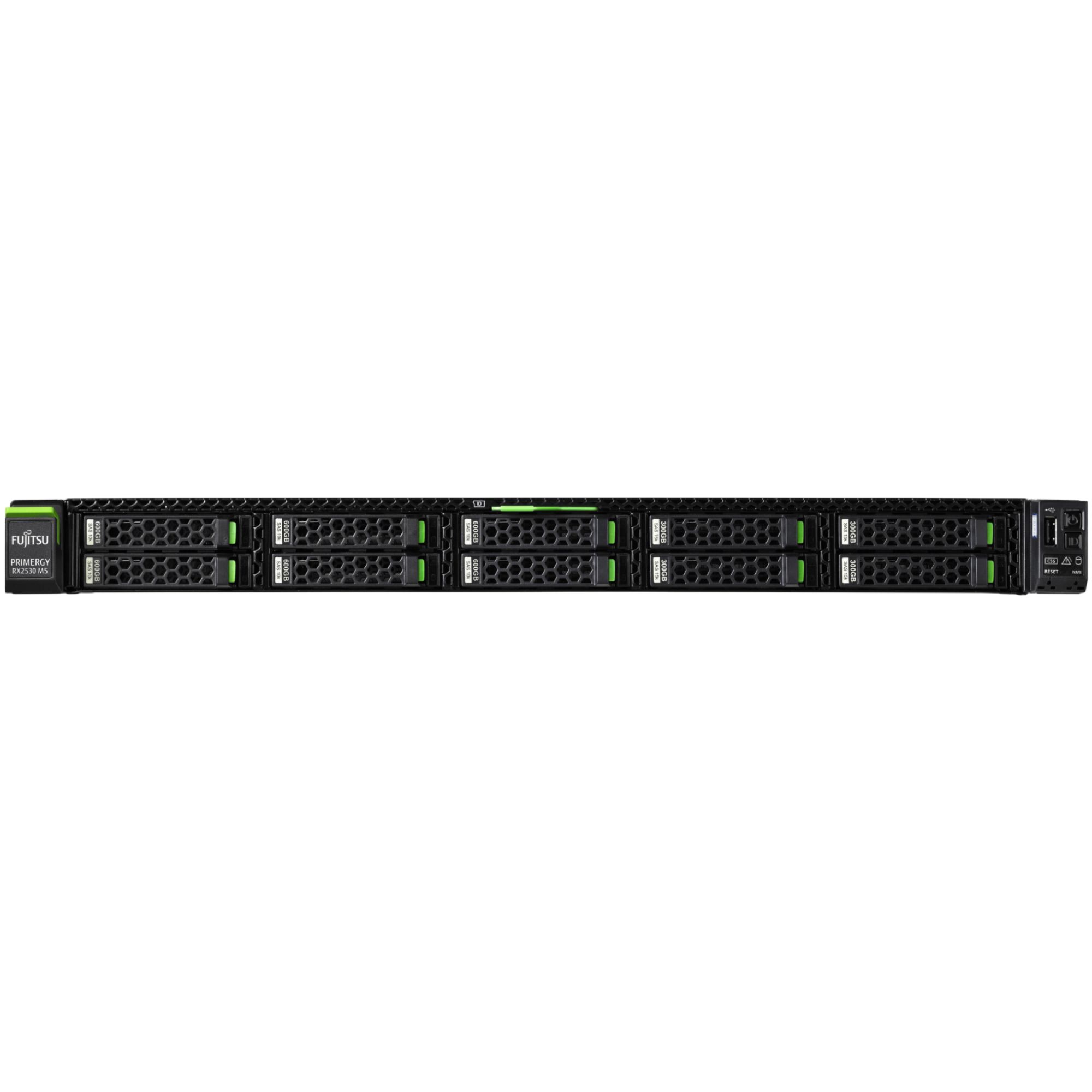 Servidor Fujitsu PRIMERGY RX2530 M5 con 32GB de RAM DDR4 y diseño de rack 1U