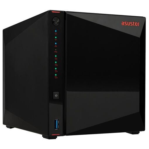 Asustor Nimbustor 4 AS5304T NAS Desktop Intel Celeron J4105 4GB DDR4 0TB ADM Black