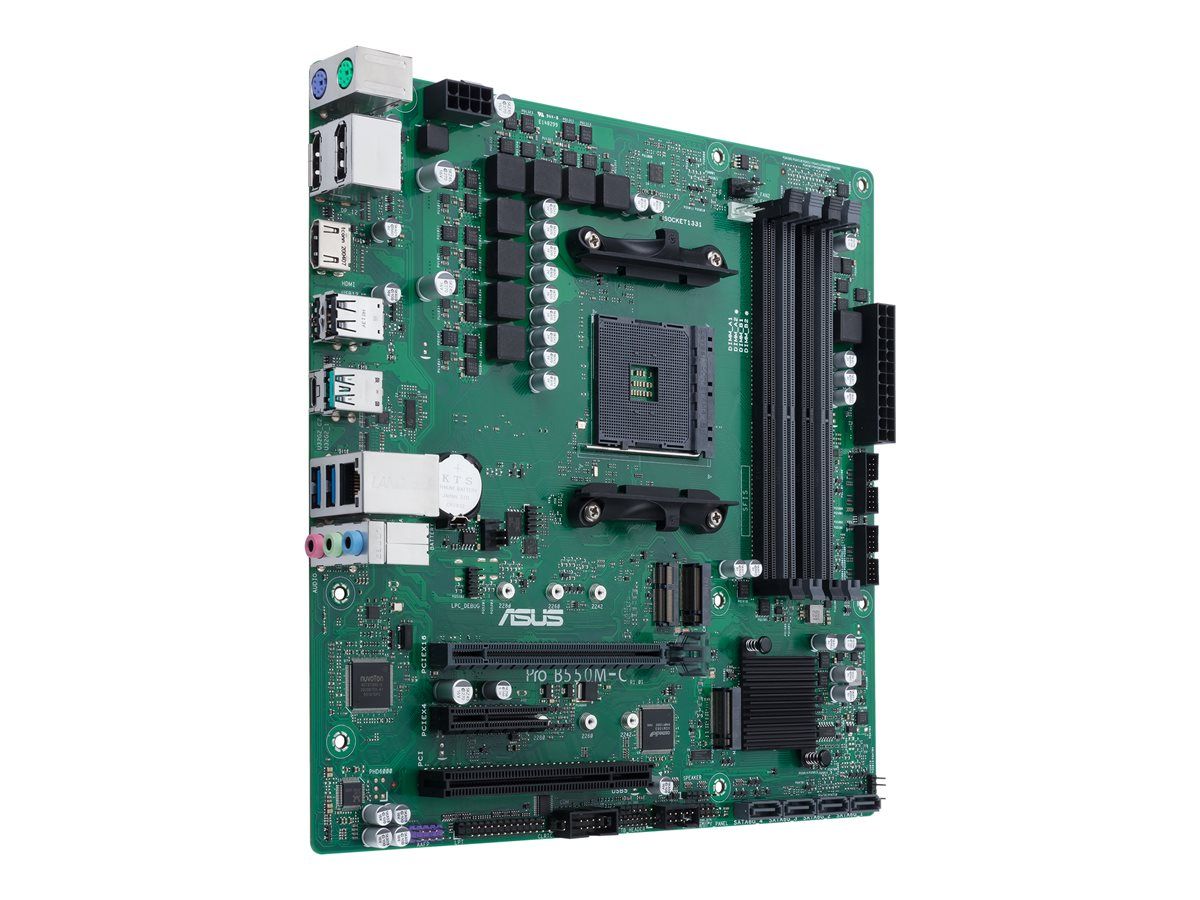 ASUS Pro B550M-C/CSM - Micro ATX Motherboard with AMD B550 Chipset