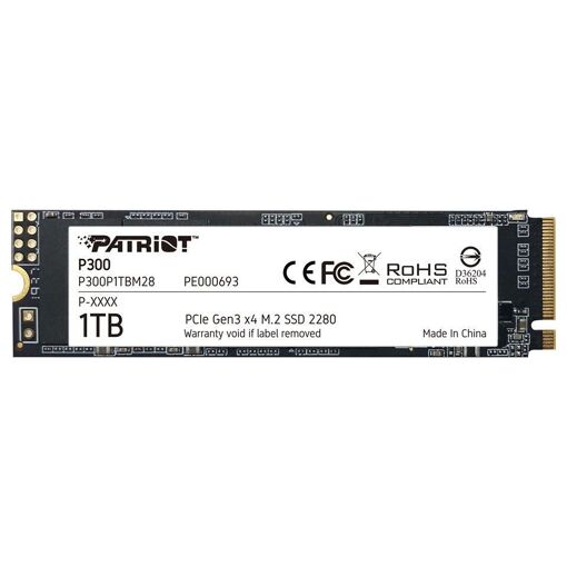 Unité SSD Patriot P300 - 1 To - M.2 2280 - PCIe 3.0 x4 (NVMe)