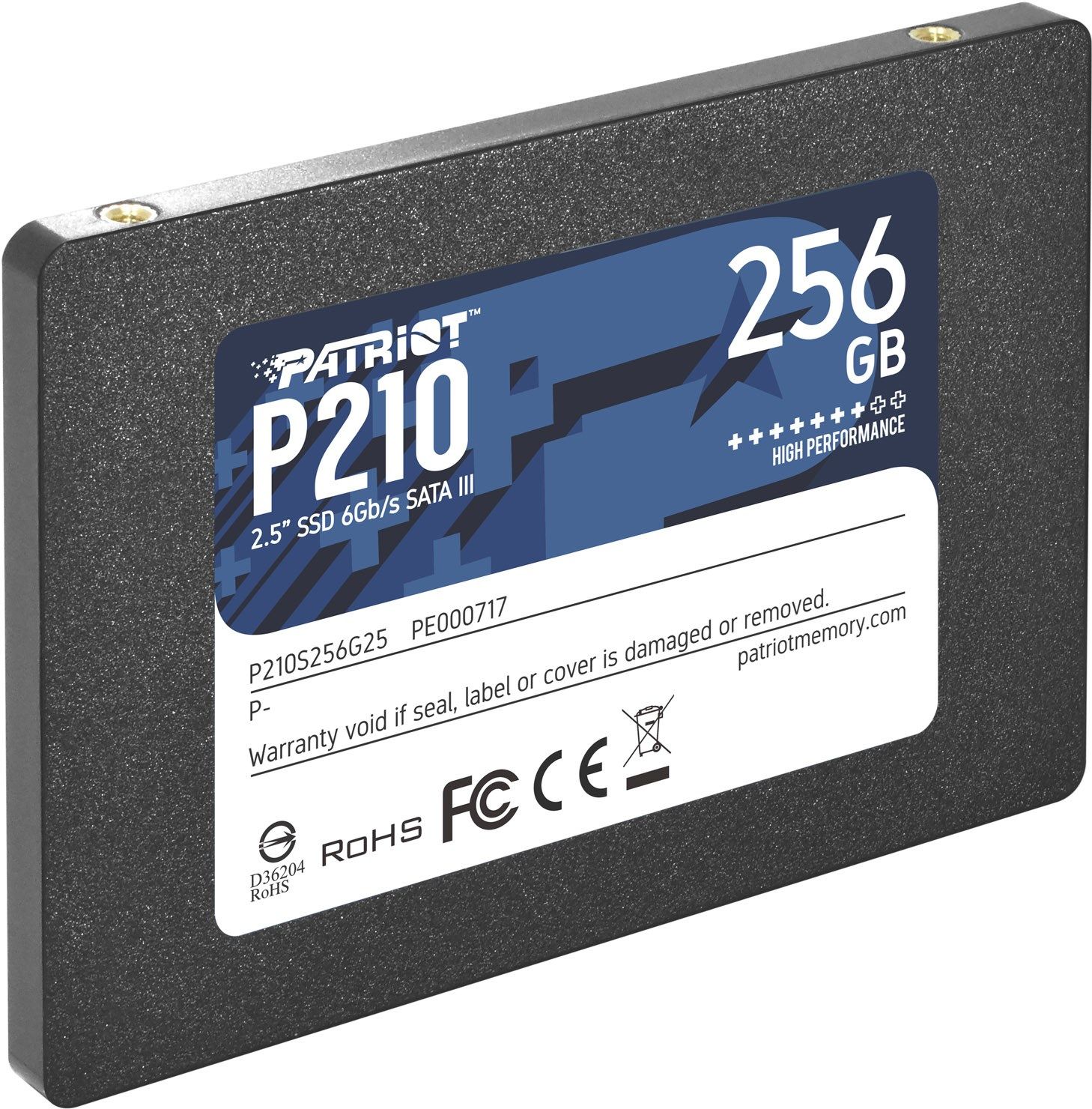 Unidad de estado sólido (SSD) Patriot Memory P210 de 256 GB, 2,5 pulgadas, SATA III