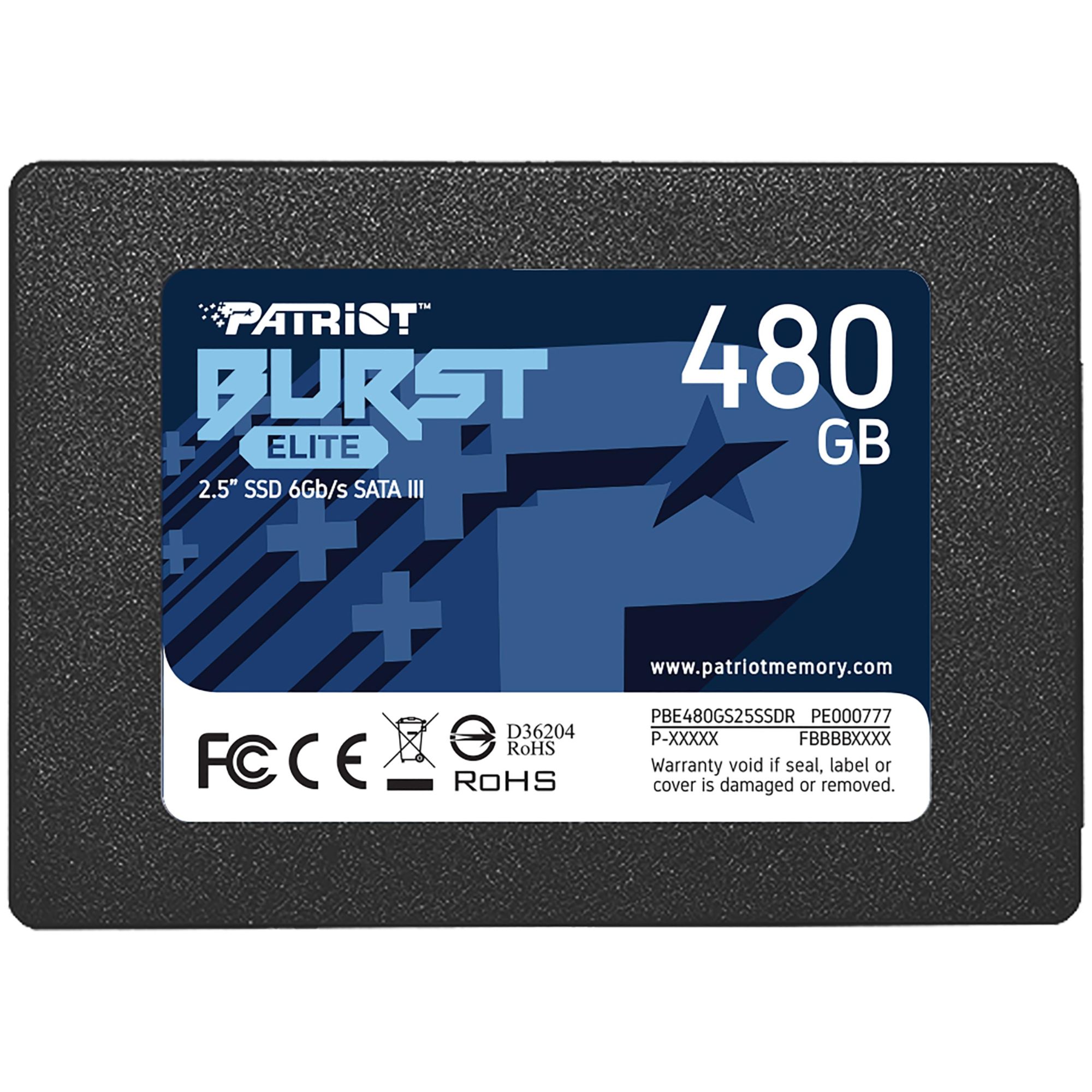 Unidad de Estado Sólido (SSD) Patriot Memory Burst Elite de 480 GB, 2.5 pulgadas, Serie ATA III