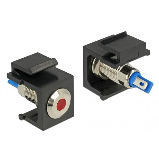 Conector LED Delock Keystone - Negro, Azul, Rojo, Acero Inoxidable
