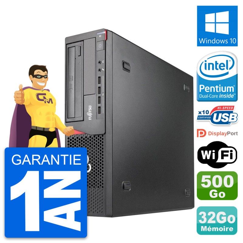 Fujitsu Esprimo E920 DT Desktop PC - Intel G3220, 32GB RAM, 500GB HDD, Windows 10, WiFi