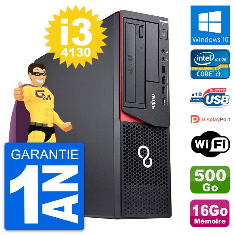 Fujitsu Esprimo E920 DT Desktop PC - Intel i3-4130, 16GB RAM, 500GB HDD, Windows 10, WiFi