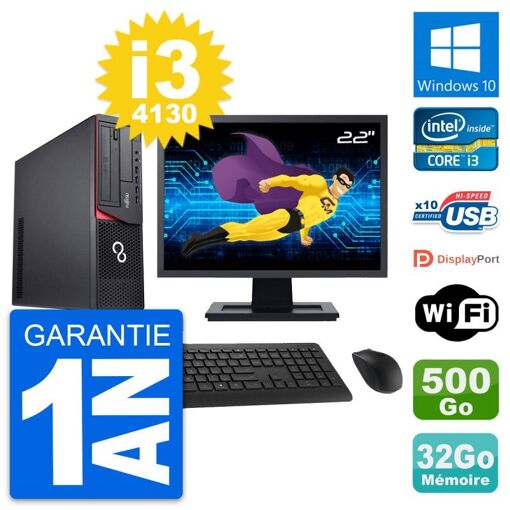 Fujitsu E920 DT 22-Inch PC - Intel i3, 32GB RAM, 500GB Disk