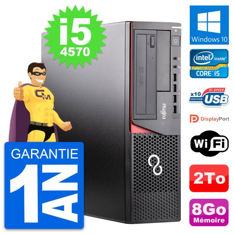 Fujitsu Esprimo E920 DT Desktop PC - Intel Core i5-4570, 8GB RAM, 2TB HDD, Windows 10, WiFi
