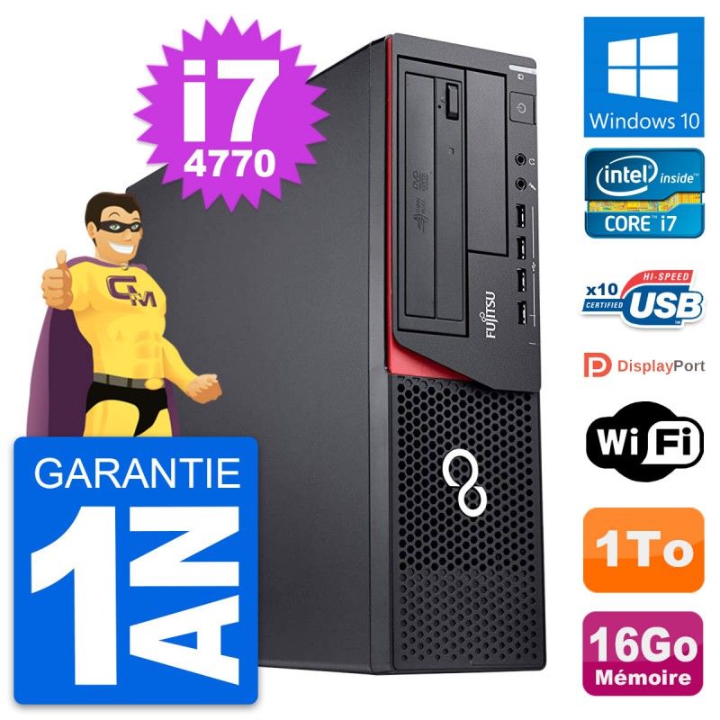 Fujitsu Esprimo E920 DT - Intel i7-4770, 16GB RAM, 1TB HDD, Windows 10, Wi-Fi