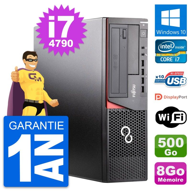 Fujitsu Esprimo E920 DT Desktop PC - Intel i7-4790, 8GB RAM, 500GB HDD, Windows 10, WiFi