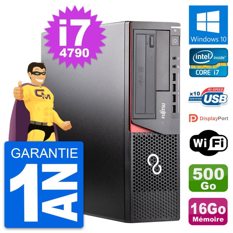 Fujitsu Esprimo E920 DT Desktop Computer - Intel i7-4790, 16GB RAM, 500GB Storage, Windows 10, WiFi