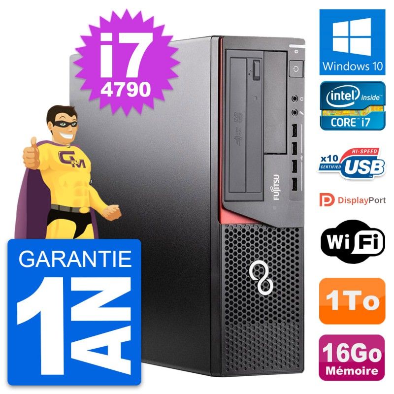 Fujitsu Esprimo E920 DT Desktop PC - Intel i7-4790, 16GB RAM, 1TB HDD, Windows 10, WiFi